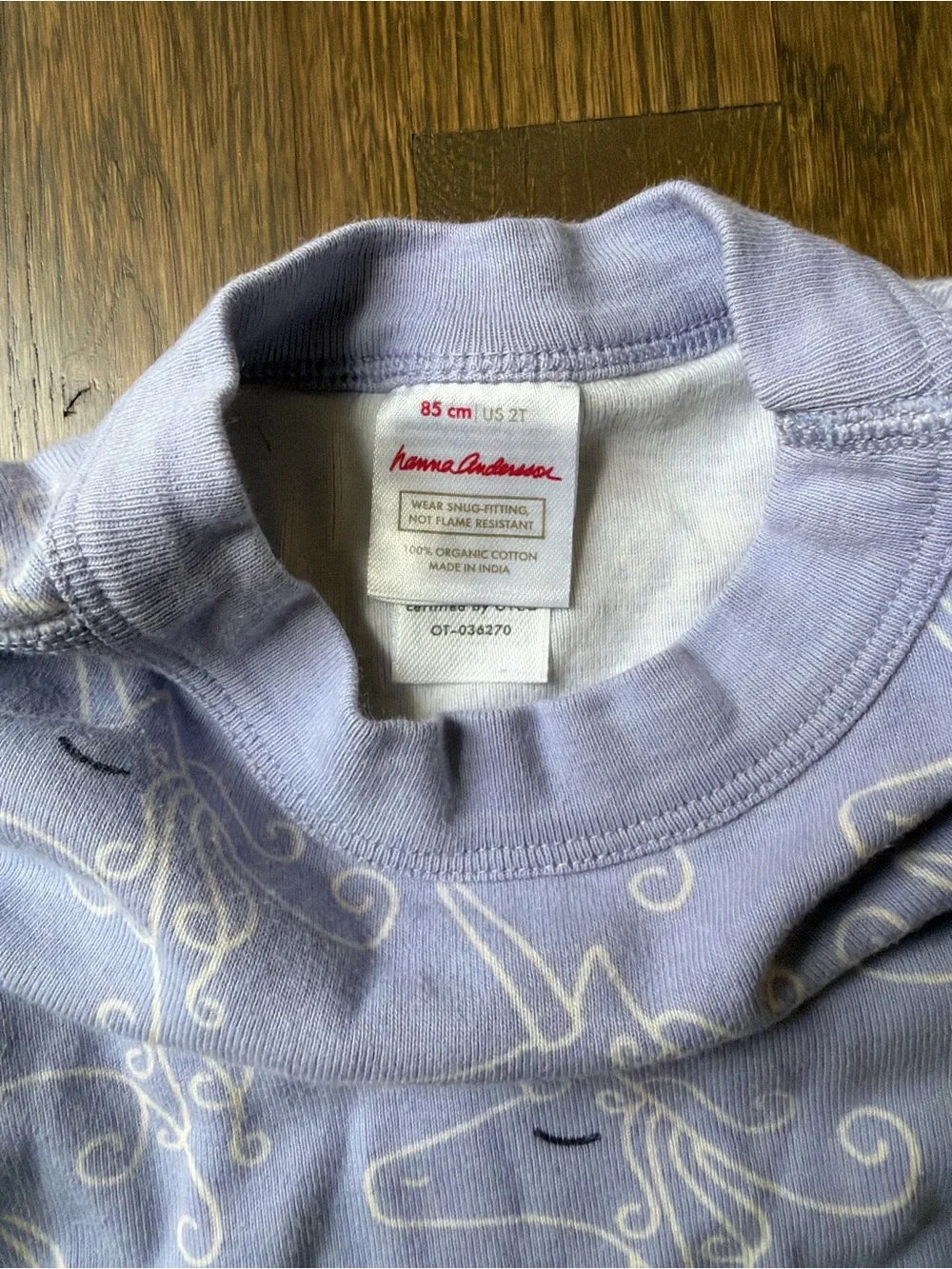 Hanna Anderson Lavender Unicorn Print Pajama Set